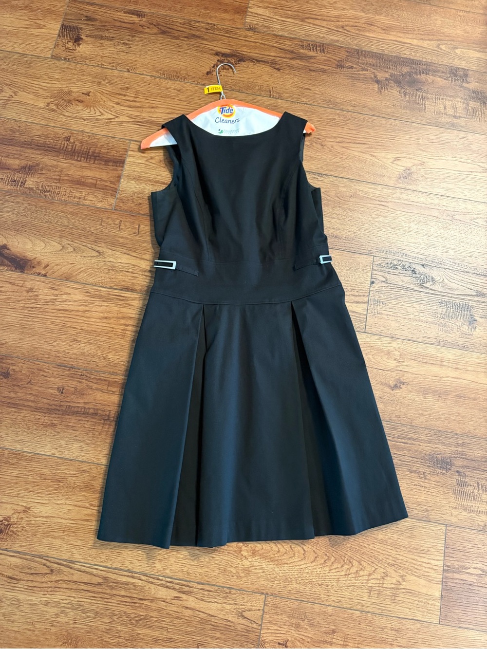 Vintage Austin Reed Petite Black Fit & Flare Dress Lined Size 6 Petite